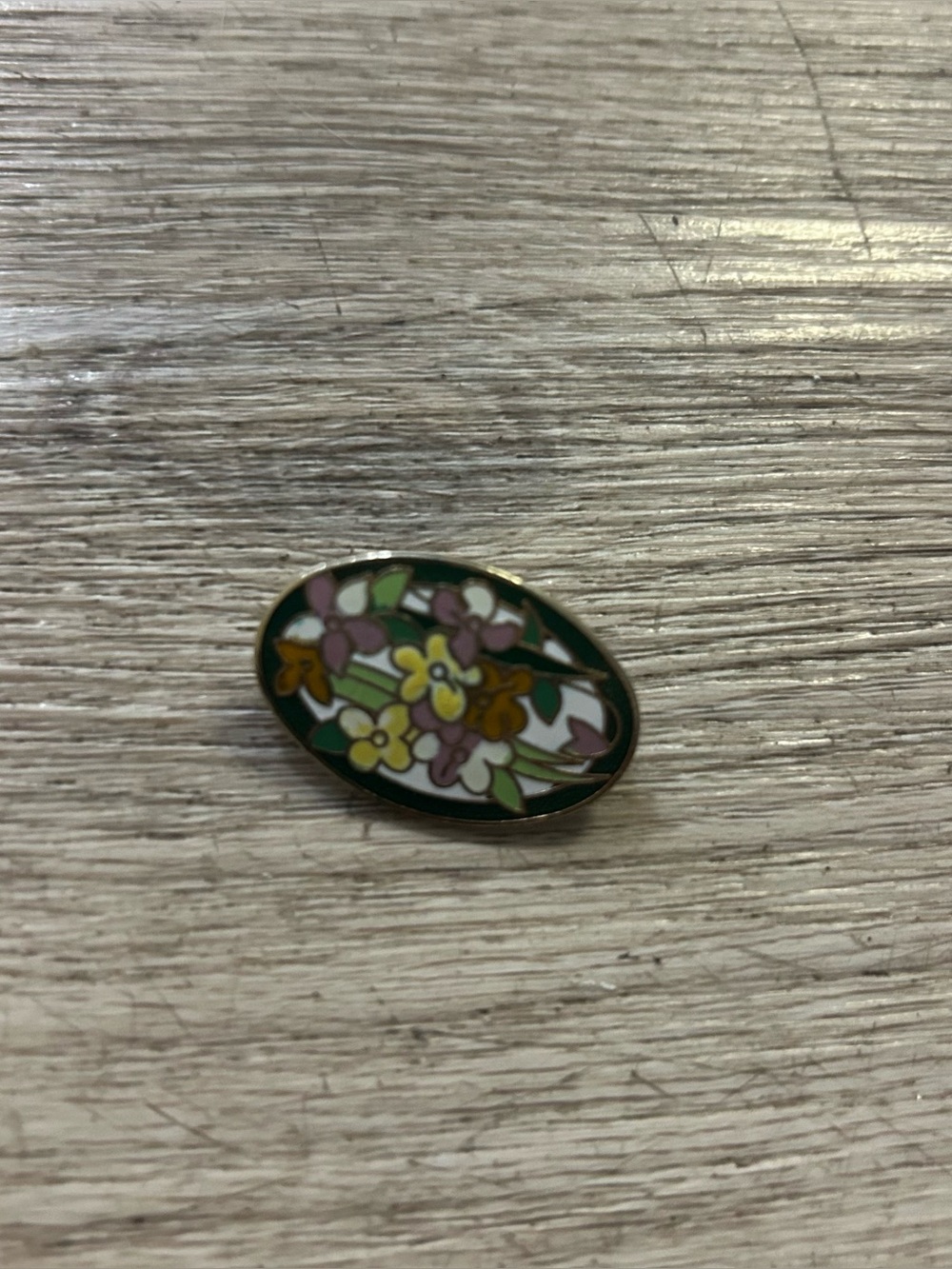 Vintage Oval Floral Brooch